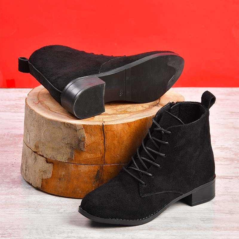 نیم بوت مشکی دخترانه مدل Emma