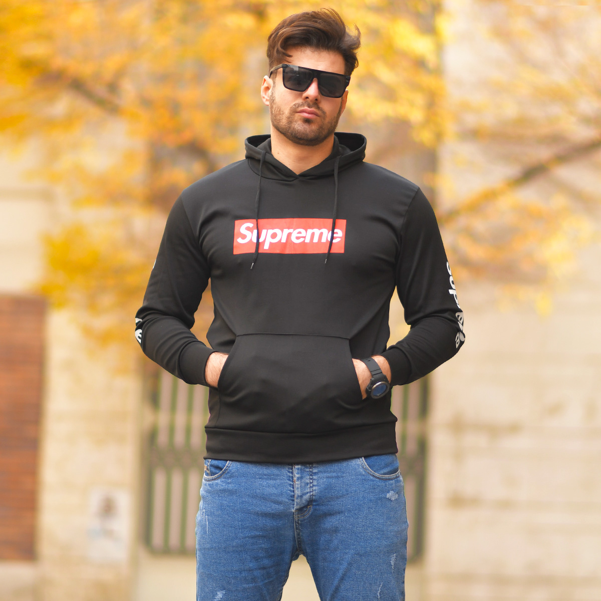 هودی کلاه دار مردانه مدل Pasak