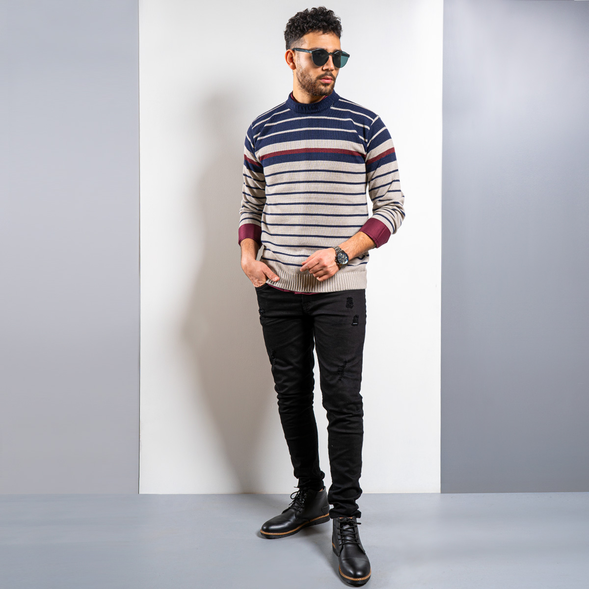 پلیور بافت مردانه مدل Bertim