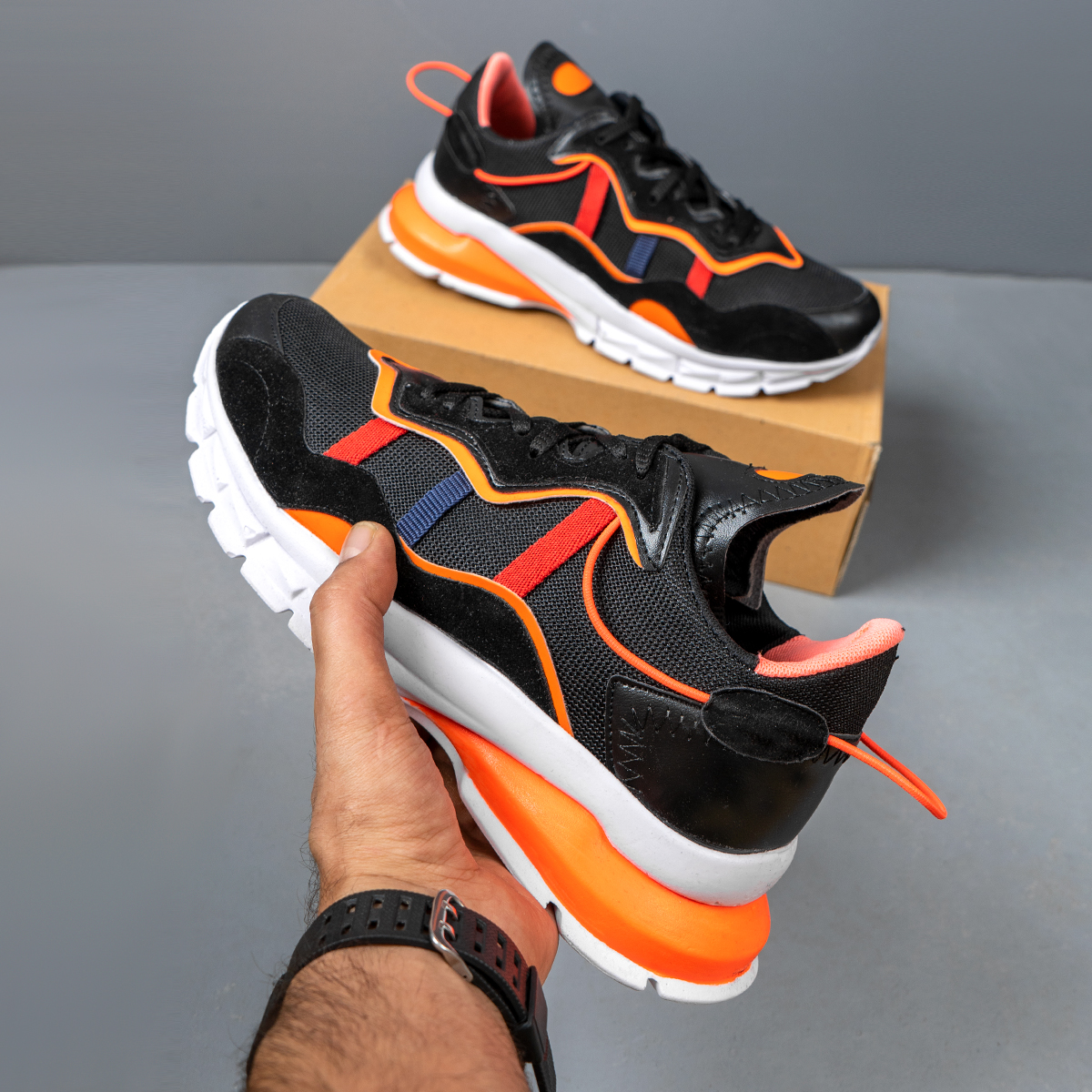 کفش ورزشی مردانه مشکی مدل Wisly