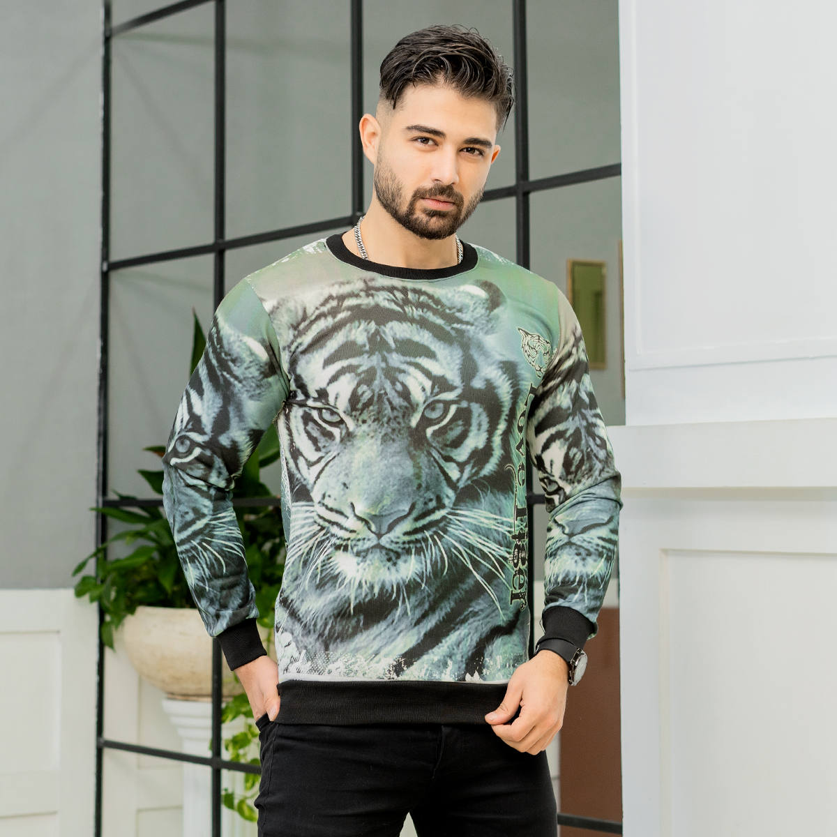 دورس مردانه طرح ببر سبز مدل kasra