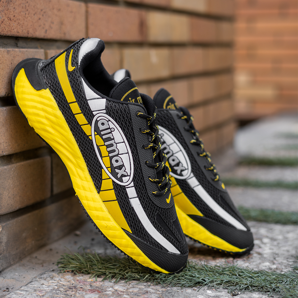 کفش ورزشی مشکی زرد مردانه مدل Airmax