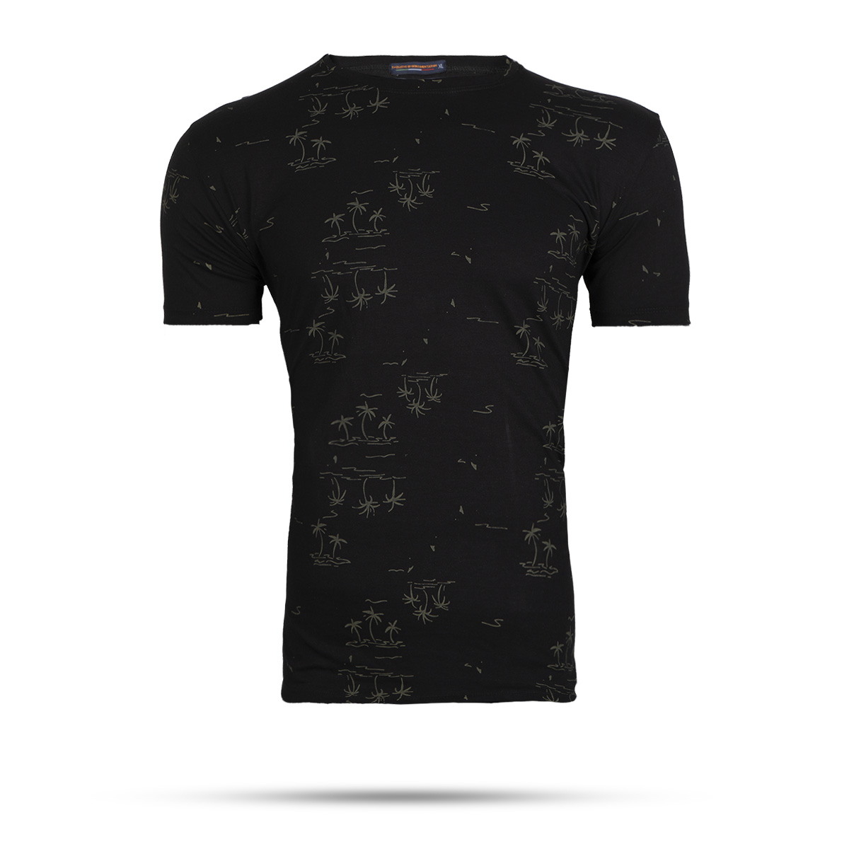 تیشرت هاوایی مشکی مردانه مدل E99