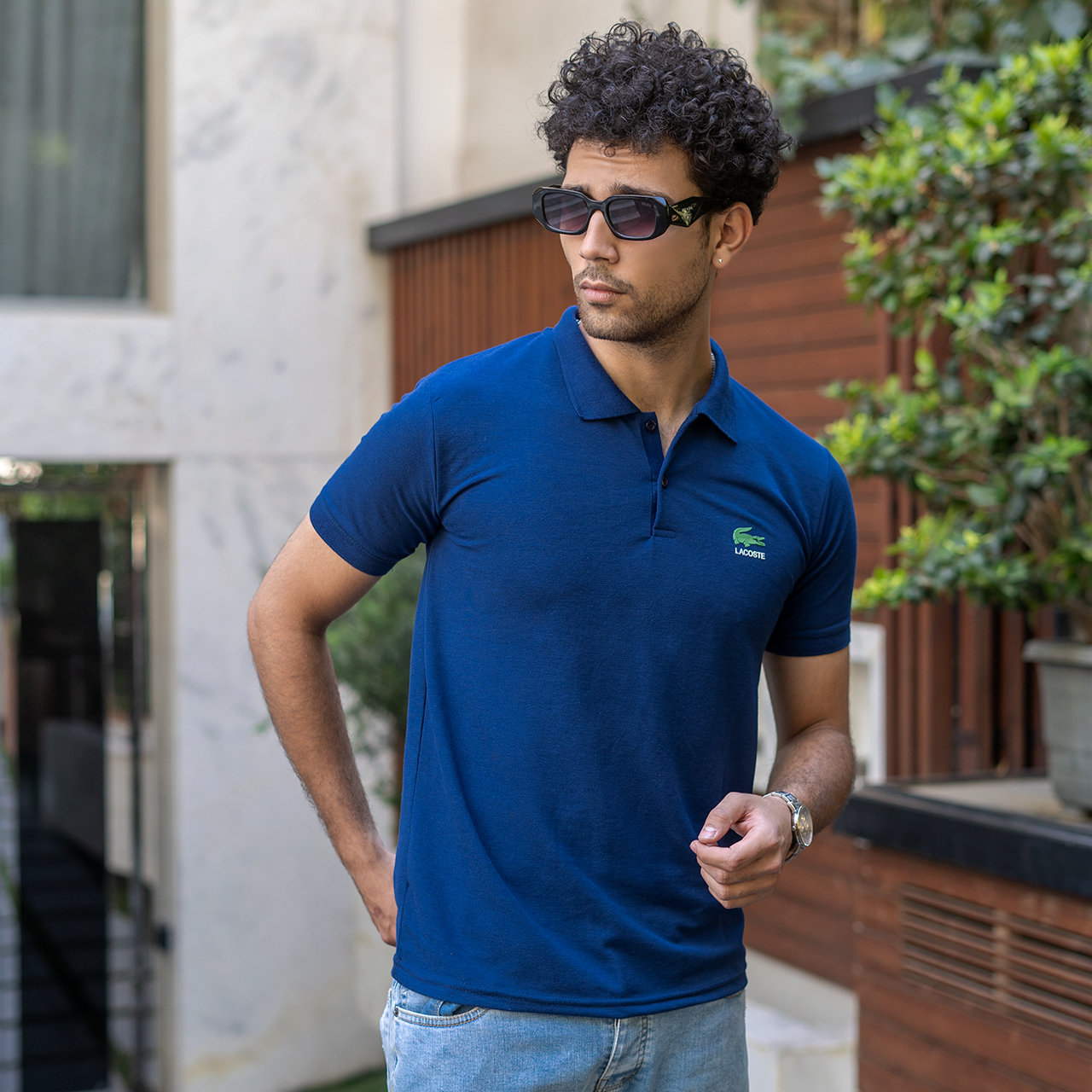 تیشرت مردانه Lacoste جودون-سرمه ای مدل Mahyar