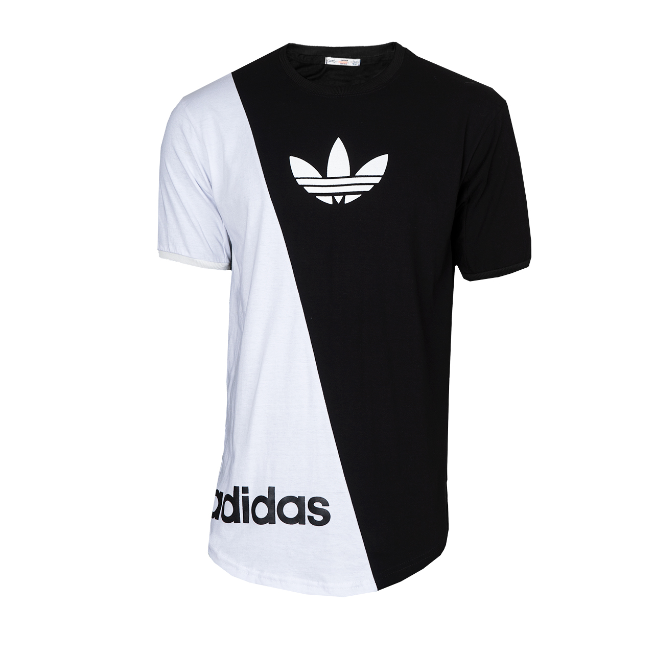 تیشرت Adidas مشکی سفید مردانه مدلBehnam