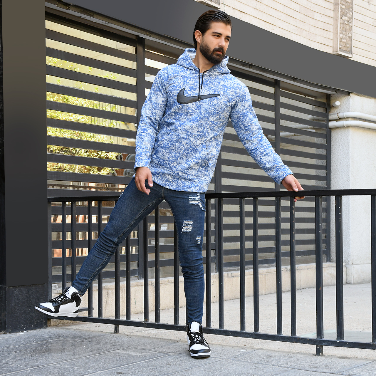 هودی نایک آبی مردانه مدل N22