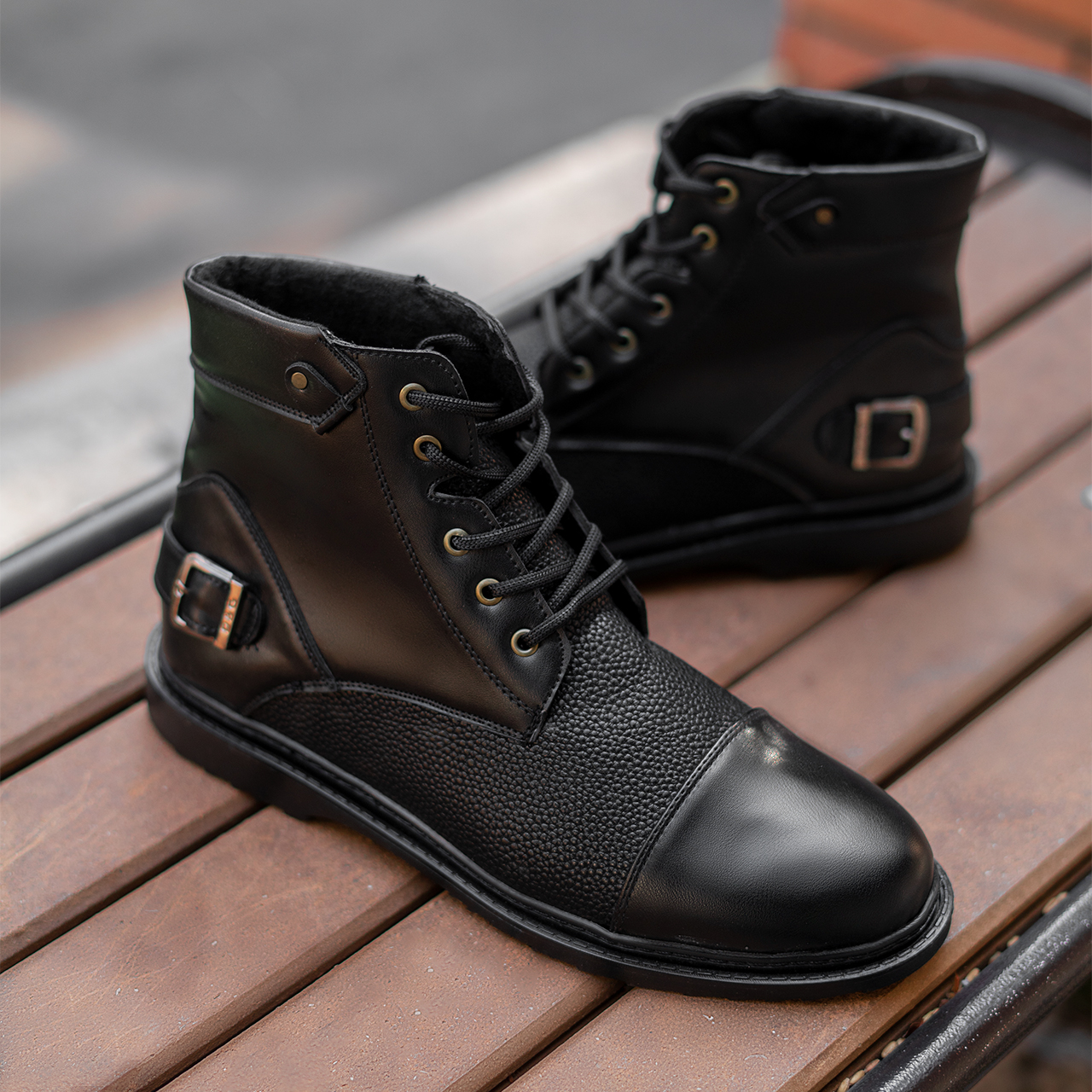 نیم بوت مردانه مشکی مدل Farnod