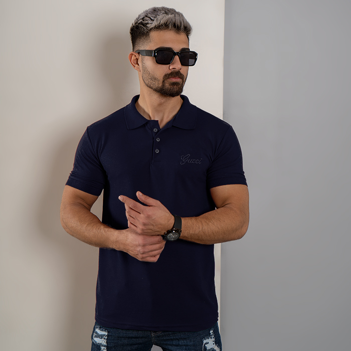 تیشرت مردانه GUCCI سرمه ای مدل WALO