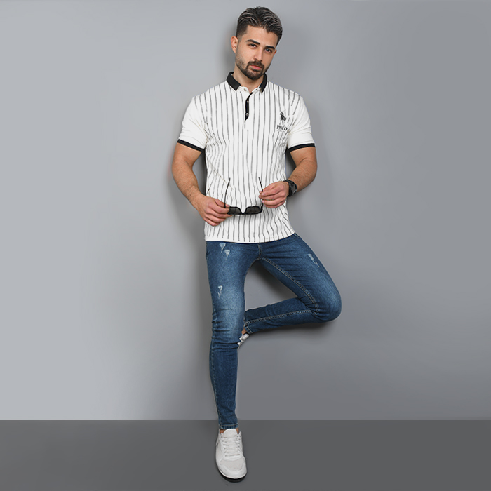 تیشرت مردانه سفید مدل MONO