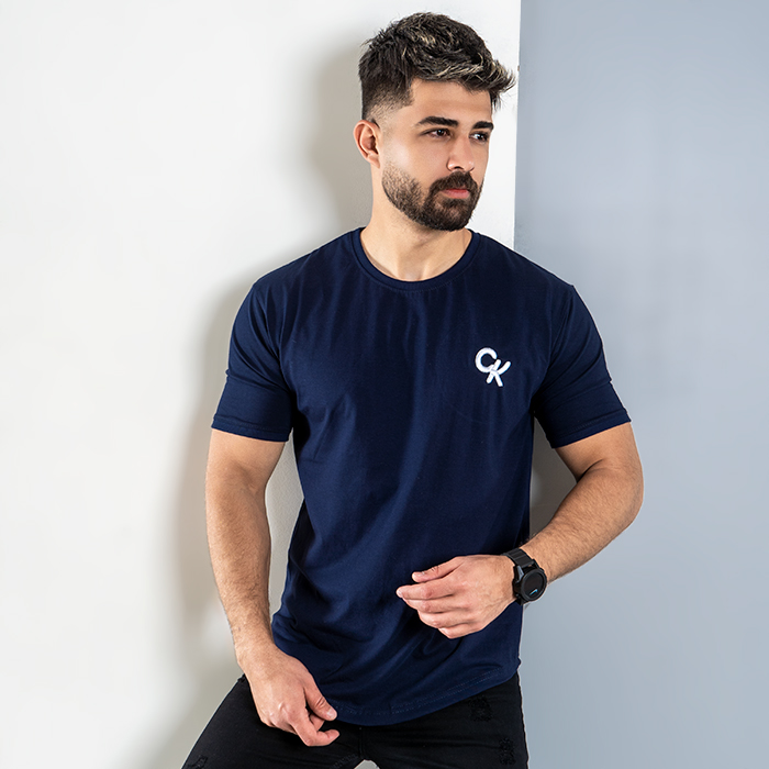 تیشرت مردانه سرمه ای مدل Ck