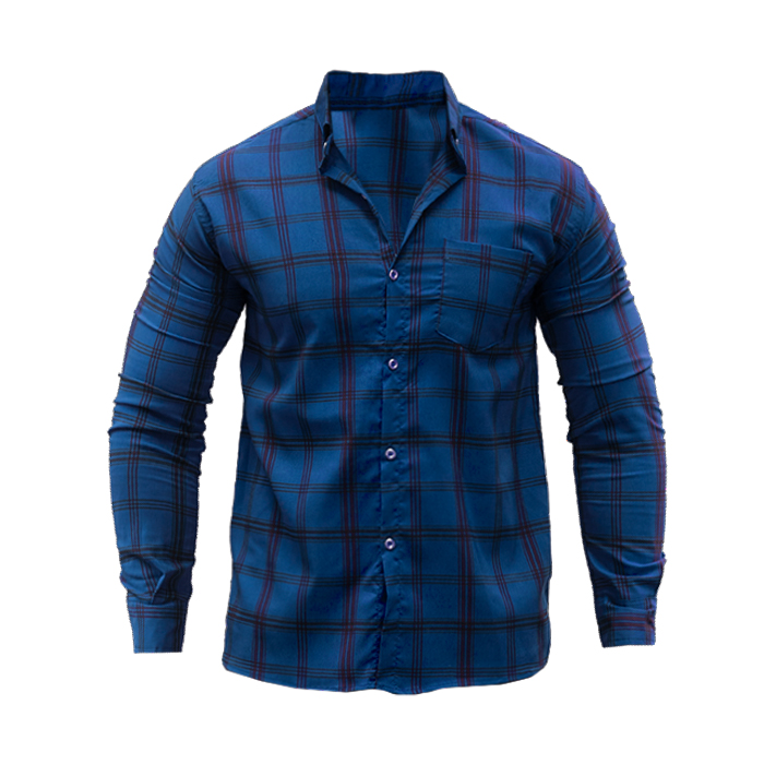 پیراهن مردانه آبی مدل Tanpoosh