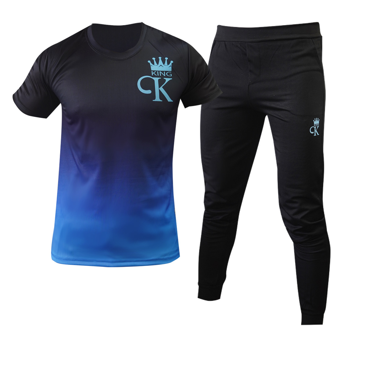 ست تیشرت شلوار آبی مردانه مدل venzel