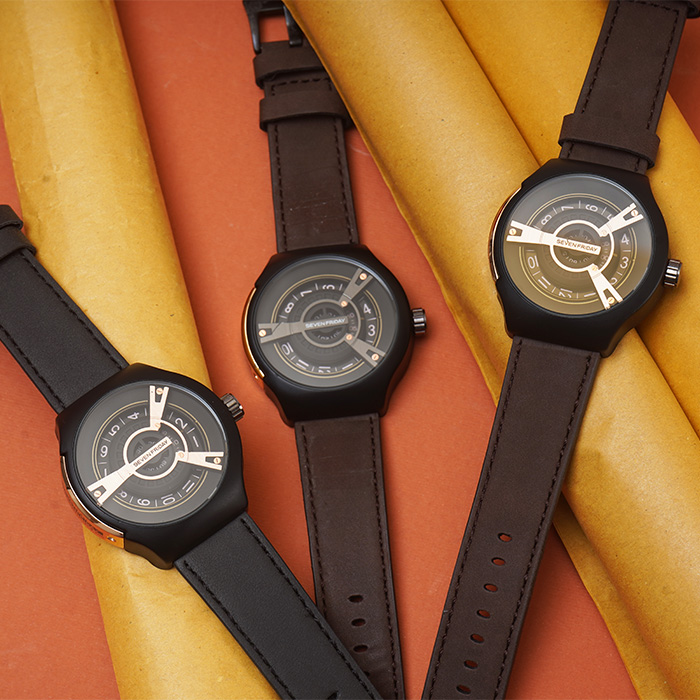 ساعت sevenfriday قهوه ای طلایی مدل Ratio