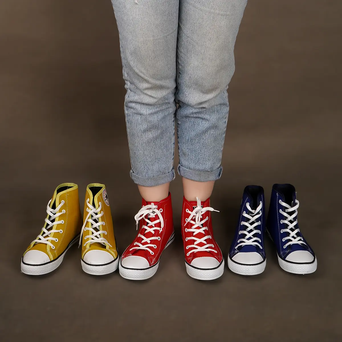 کفش ورزشی ساقدار زرد All Star زنانه مدلMobina