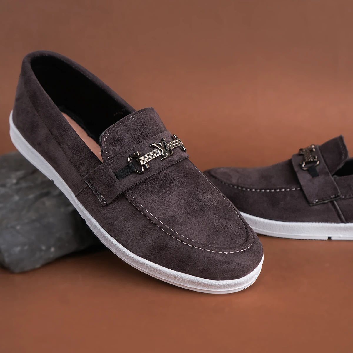 کفش کالج مردانه طوسی مدل Arsan