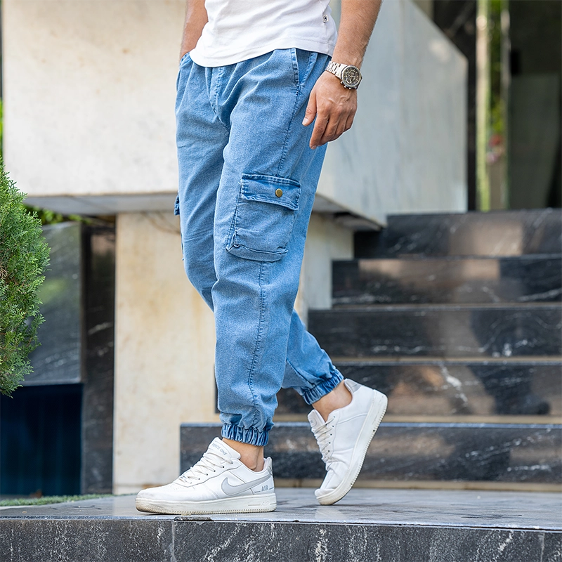 شلوار اسلش آبی روشن مردانه مدل ARAZ