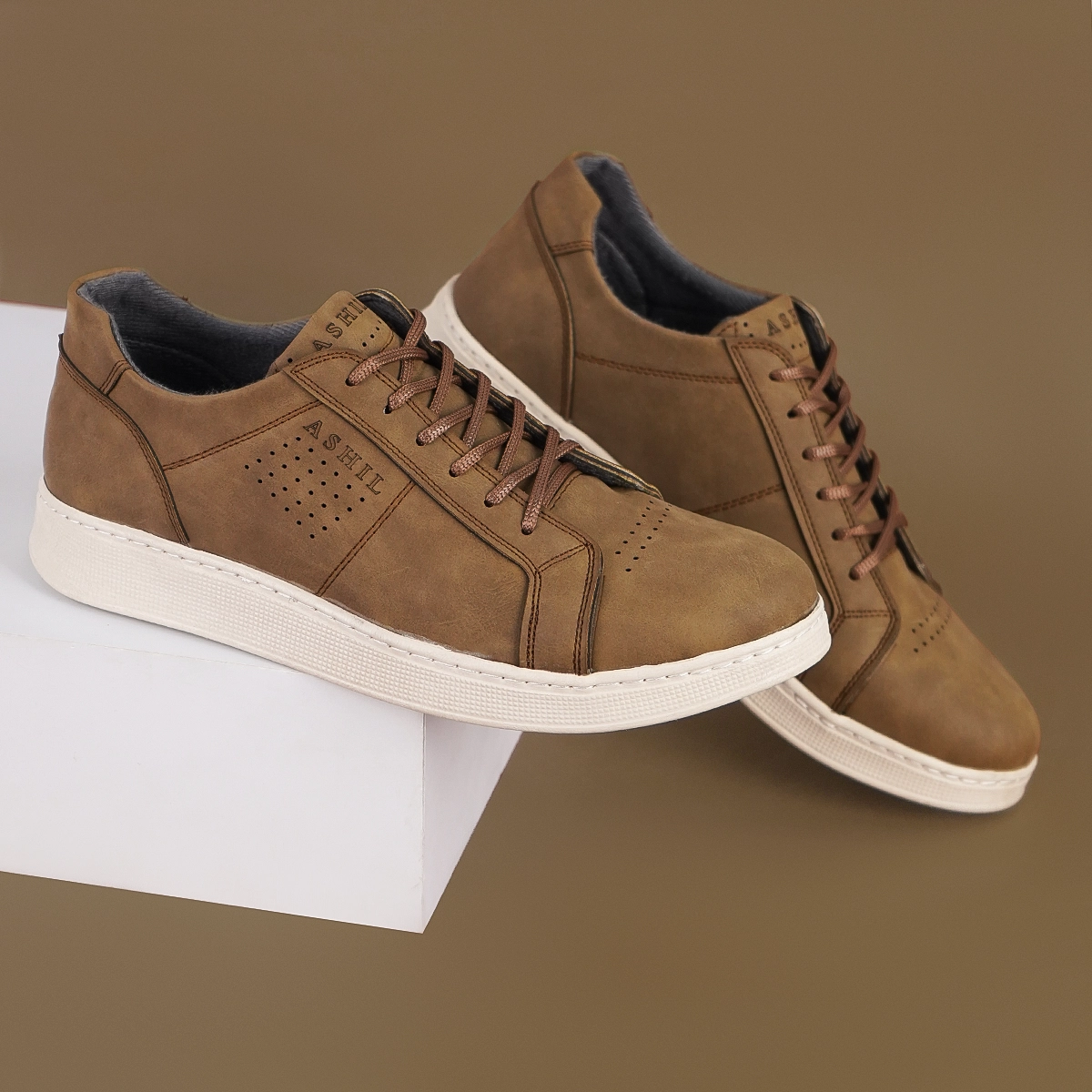 کفش تخت مردانه خاکی مدل Yara