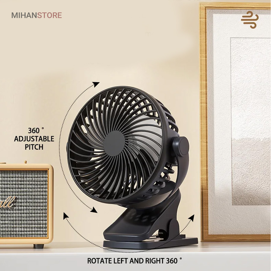 مینی پنکه رومیزی گیره دار