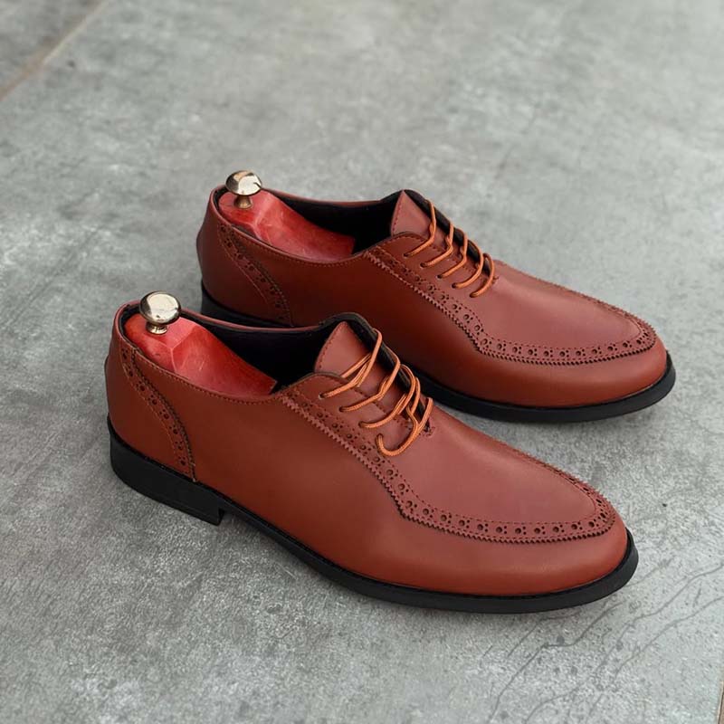 کفش رسمی مردانه عسلی مدل Edvin