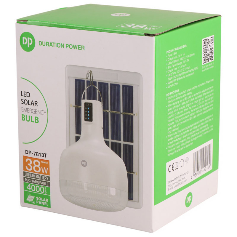 لامپ آویزدار شارژی DP-7813T  پنل خورشیدی