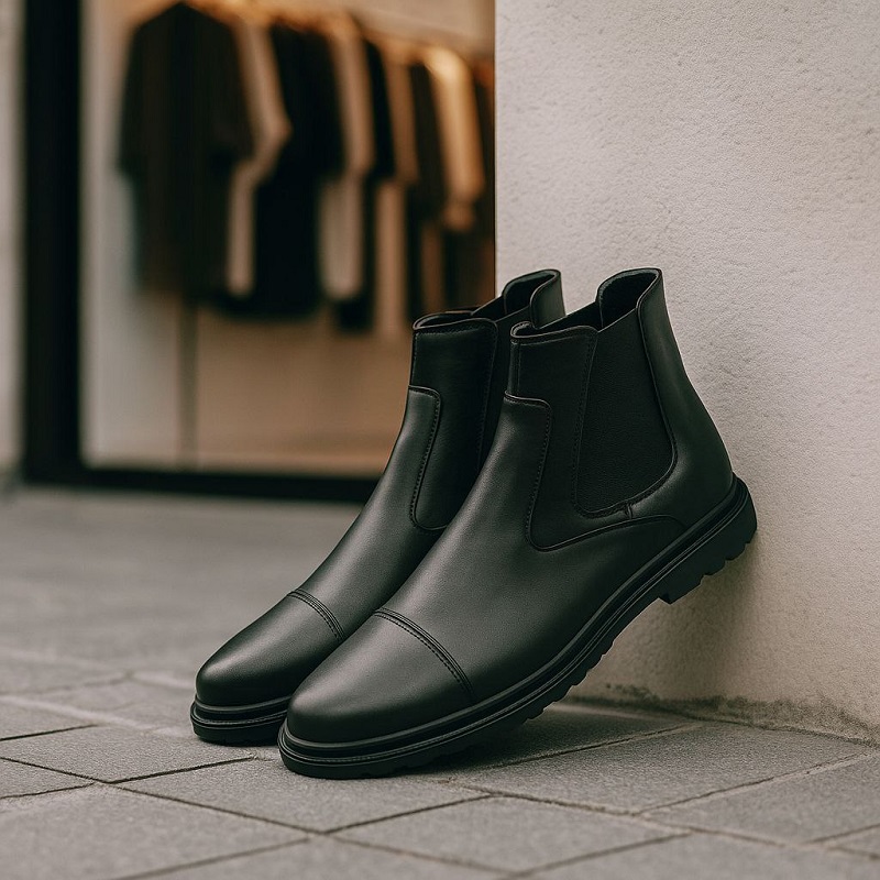 نیم بوت مردانه بغل کش مدل smith-مشکی