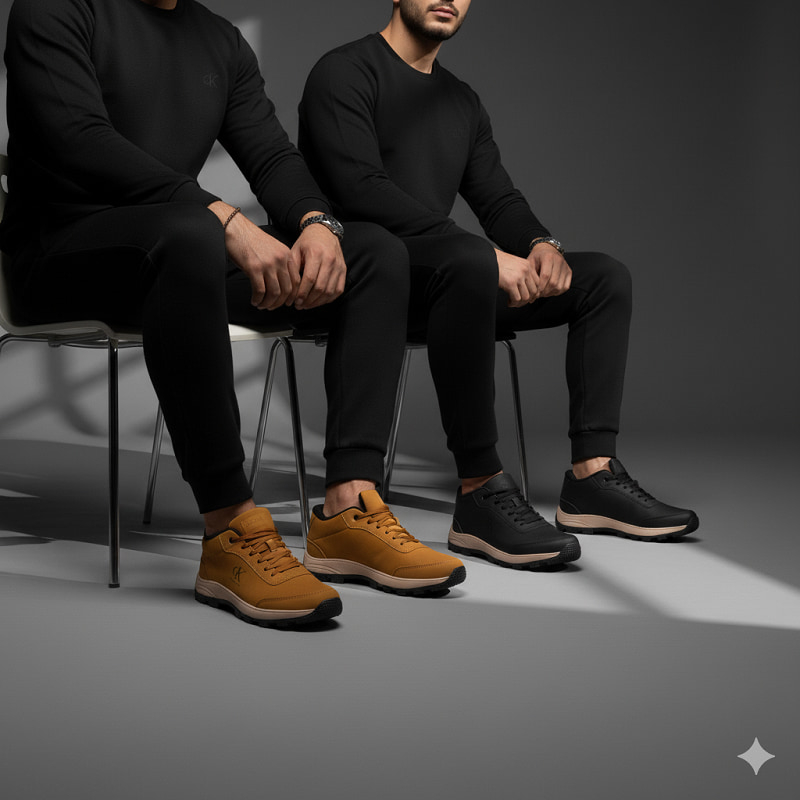 کفش مردانه مشکی CK مدل Behdad