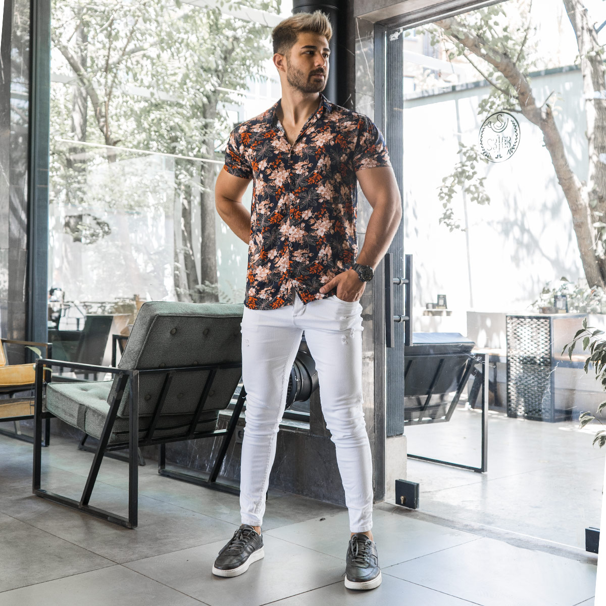 پیراهن هاوایی مردانه مدل Hardi