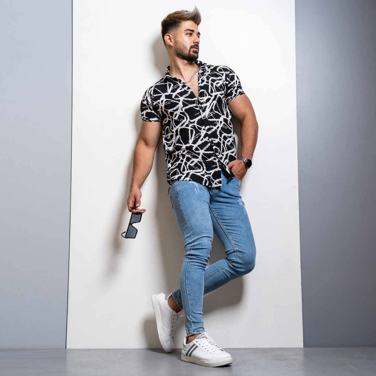 پیراهن هاوایی(T) مردانه مدل Galin