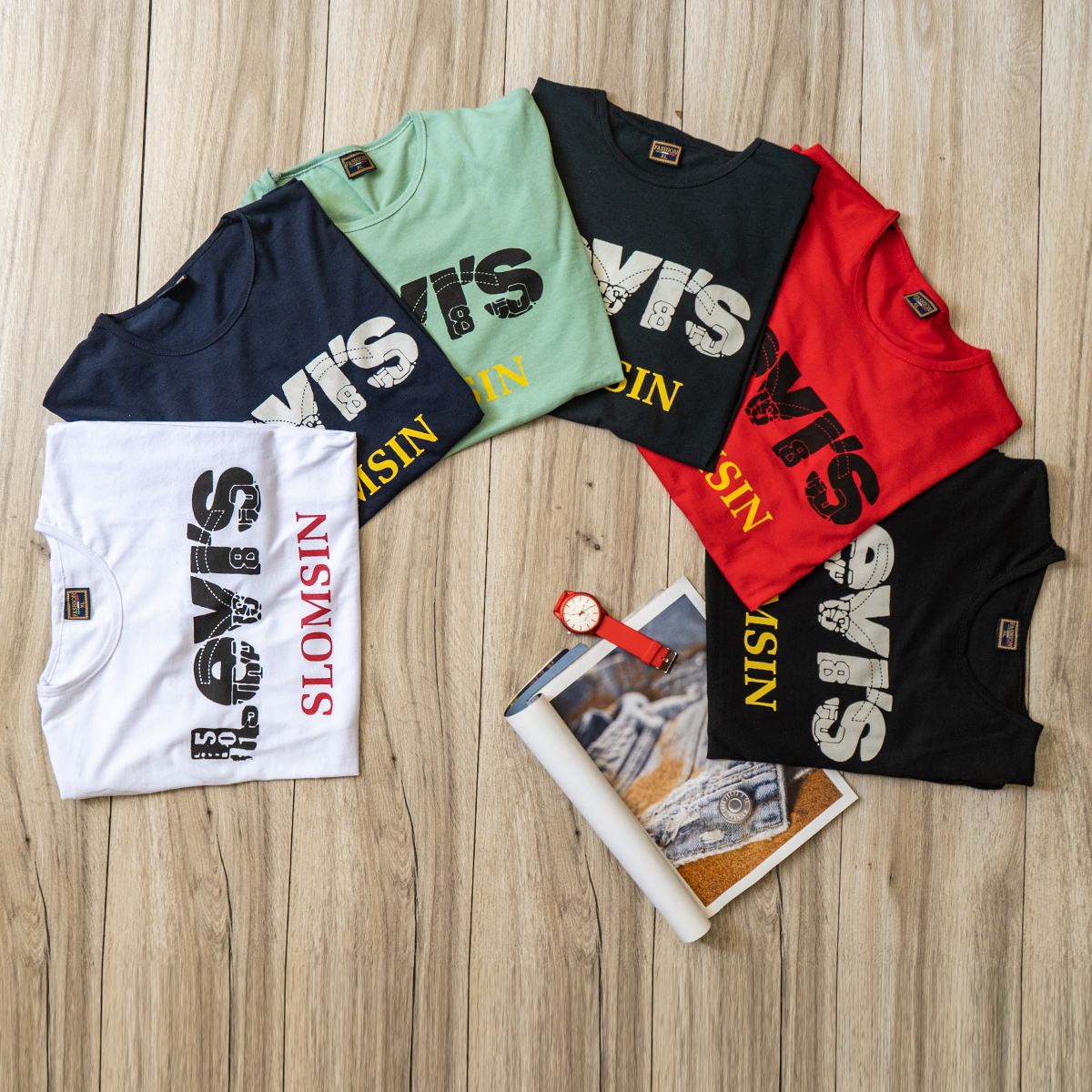 تیشرت Levis مردانه سبزکمرنگ مدل Tanim